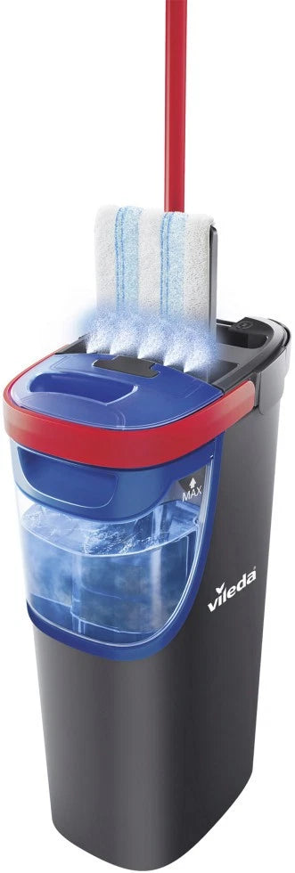 Vileda H2PRO Flat Mop Reinigungsset mit Zweitanksystem und Stiel
